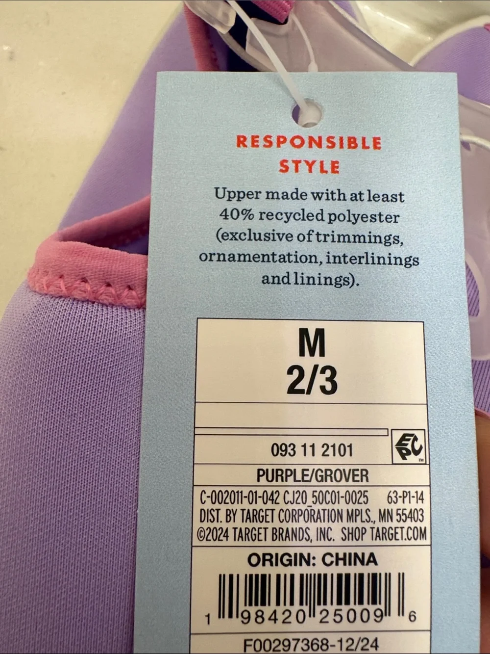Cat & Jack Girls' Purple and Pink Water Shoes